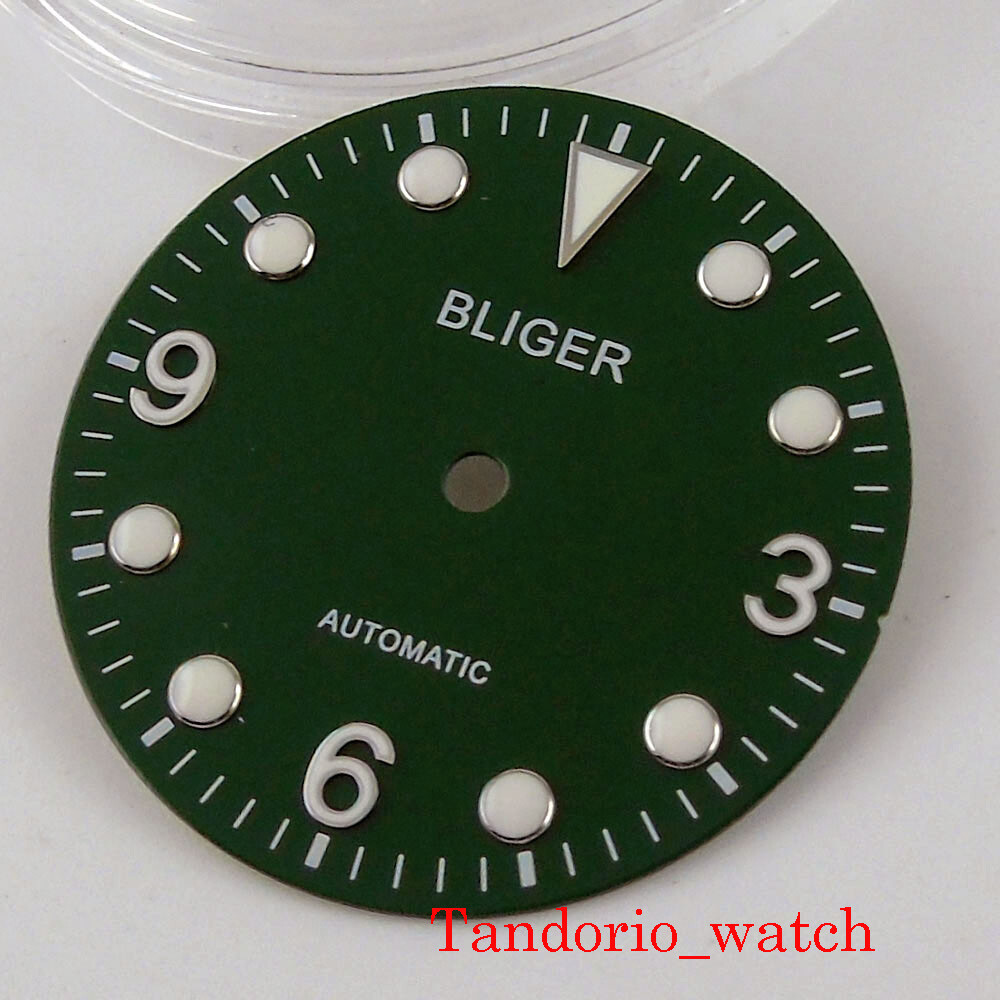 29.2mm Stainless Steel Watch Dial Fit NH35A NH36A Automatic Movement Luminous