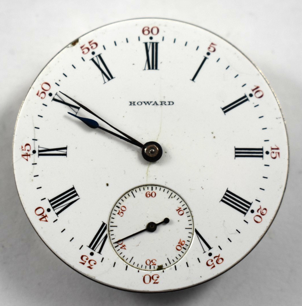 Vintage Howard Series 3 16s 17J Hunting Pocket Watch Movement lot.wj