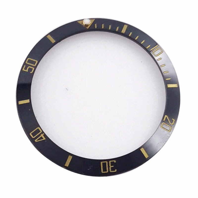 Ceramic Sloping Watch Bezel Insert Fit For 38mm SUB Automatic Mens Watch Case