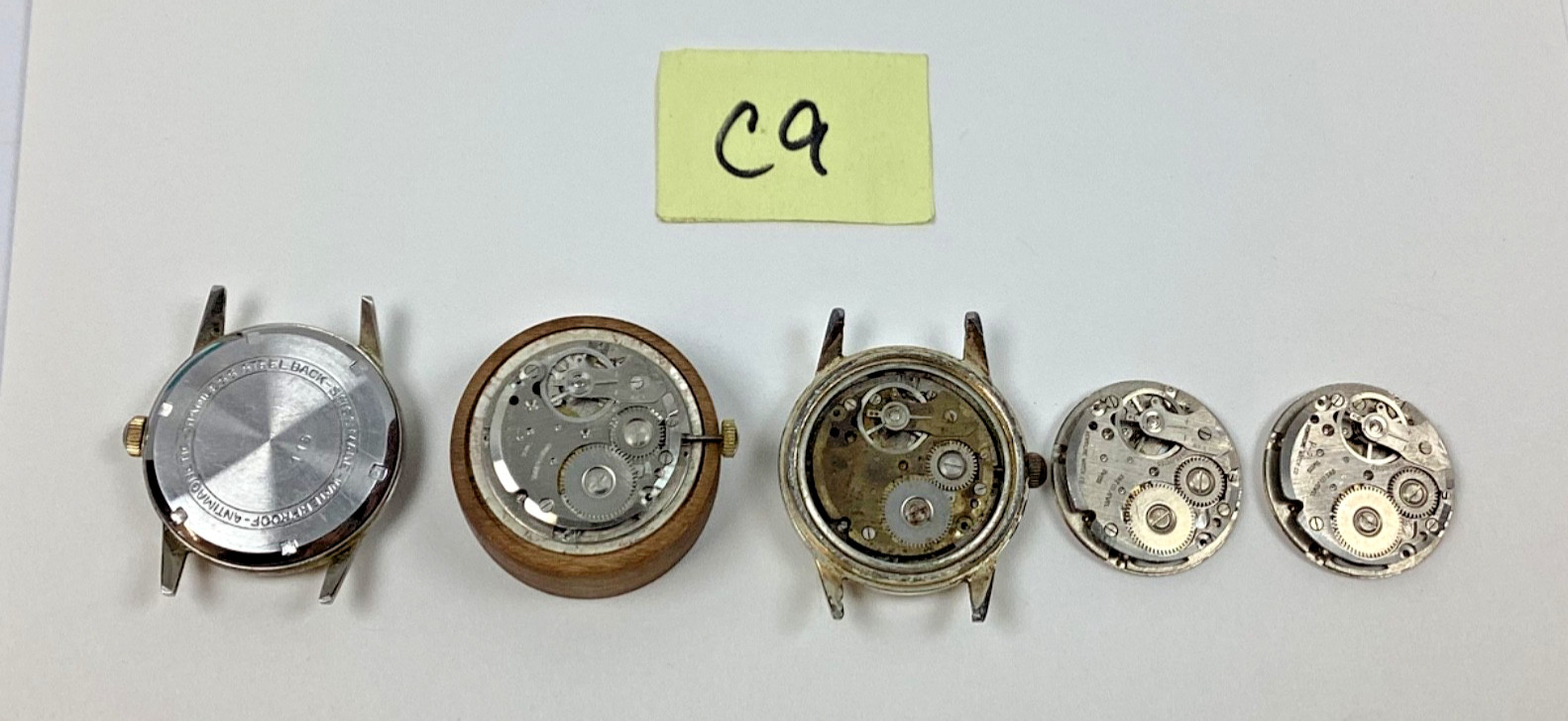 Lot Carlisle Henriline Watch Co Ebosa 65 Swiss 2 Run Spare Parts Repair READ