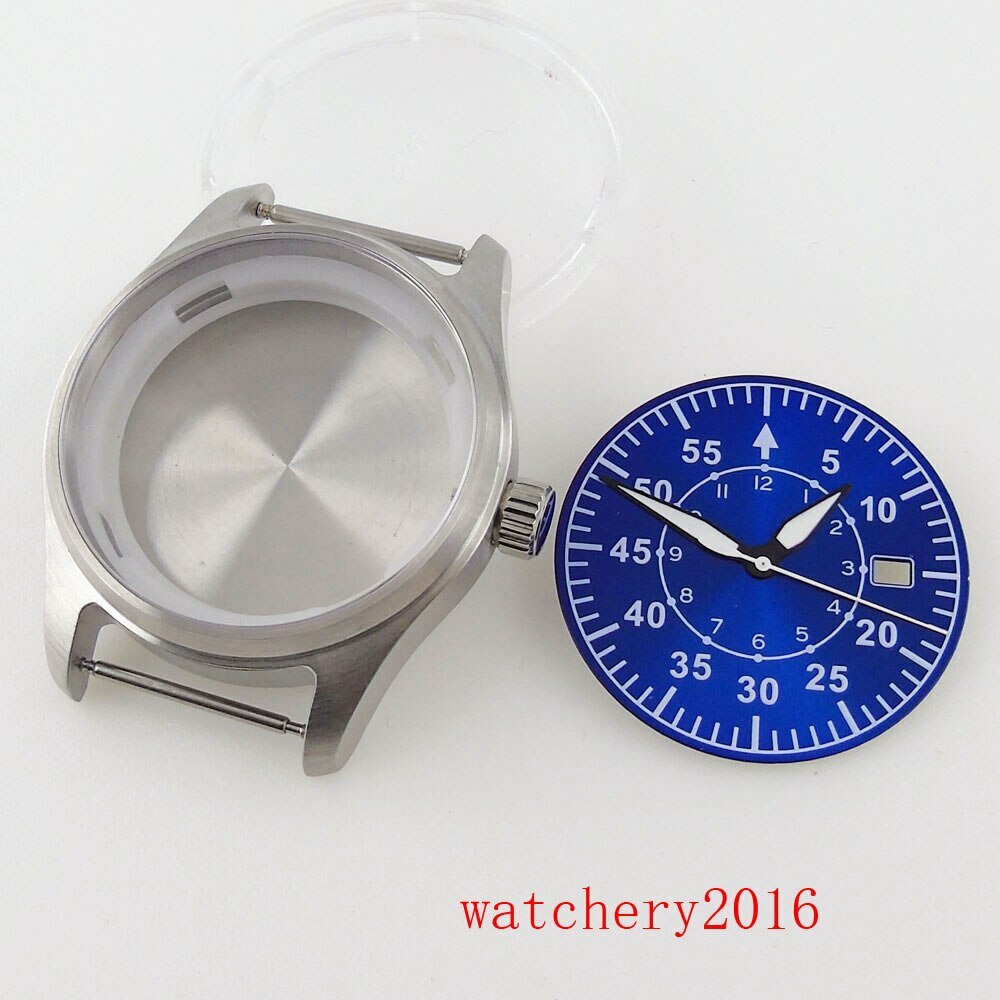 39mm Sapphire Glass Watch Case Dial Hands Fit NH35 Steel or CUSN8 Solid Bronze