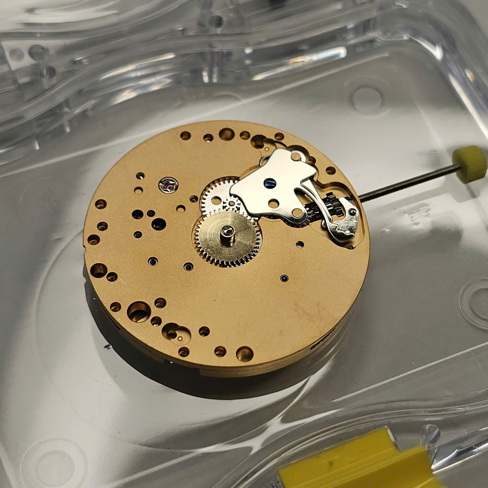 ETA Unitas 6497-1 Yellow Gold CdG Finish – Pin Balance Swan Neck Manual Movement