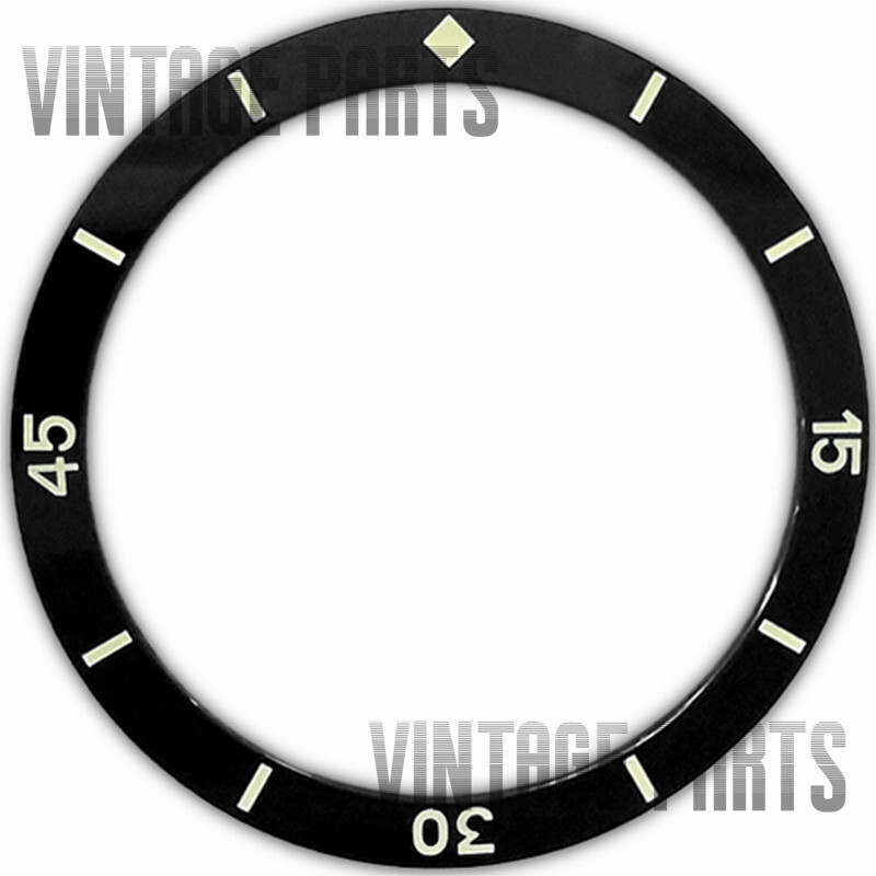 38MM Green Luminous Black Ceramic Flat Watch Bezel Insert Fit For SKX007 Watch