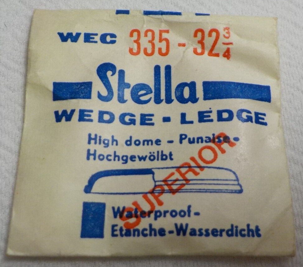 STELLA ROUND WATCH CRYSTAL WATCHMAKER REPLACEMENT PART 335 32 3/4 WEC #206