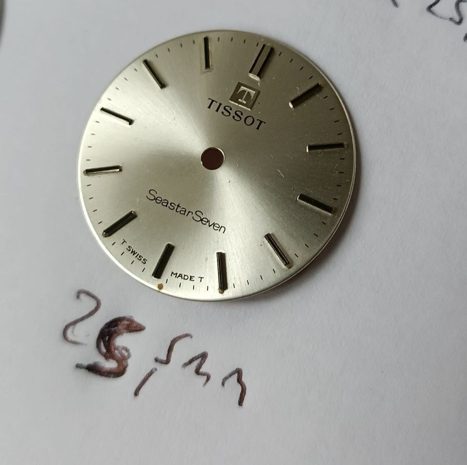 LOT OF 6 DIFFERENT TISSOT DIALS VINTAGE REPLACEMENTS FROM Ca. 1970 (A)