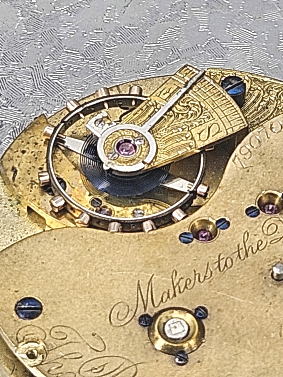 Antique Thomas Russell & Son English Lever Pocket Watch Movement Liverpool