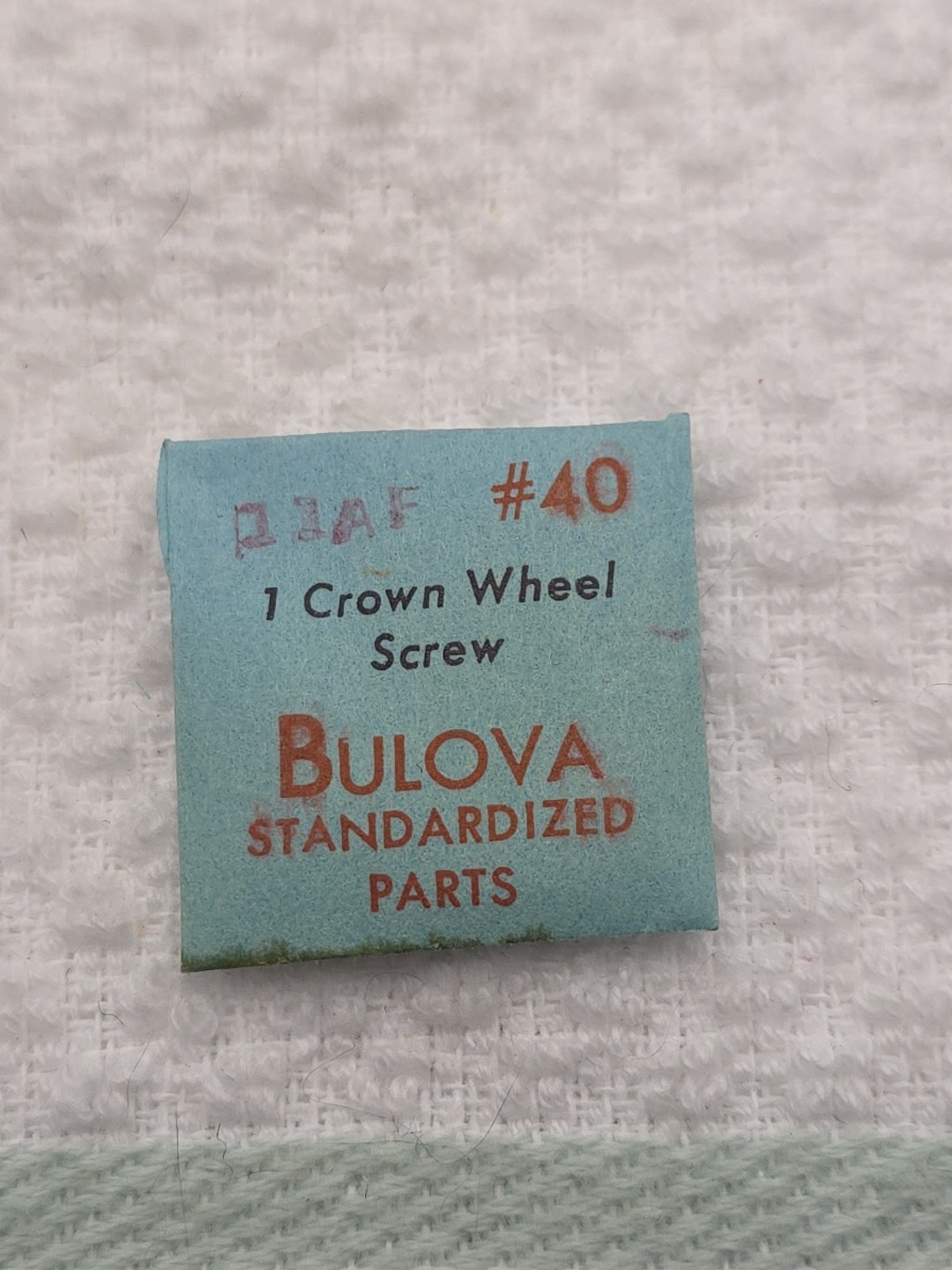 Bulova 1 Crown Wheel Screw 11AF #40 NOS