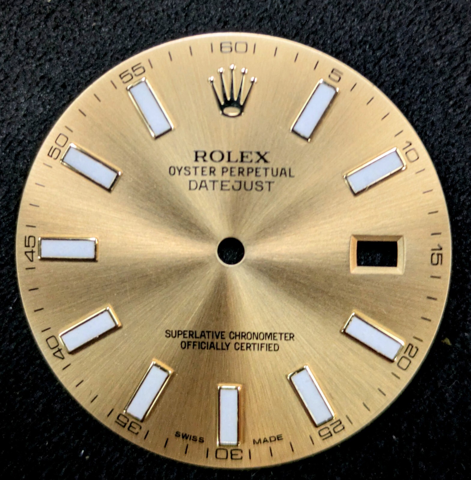 ORIGINAL ROLEX FACTORY 41MM DIAL CHAMPAGNE LUMINOUS GOLD STICK 116233
