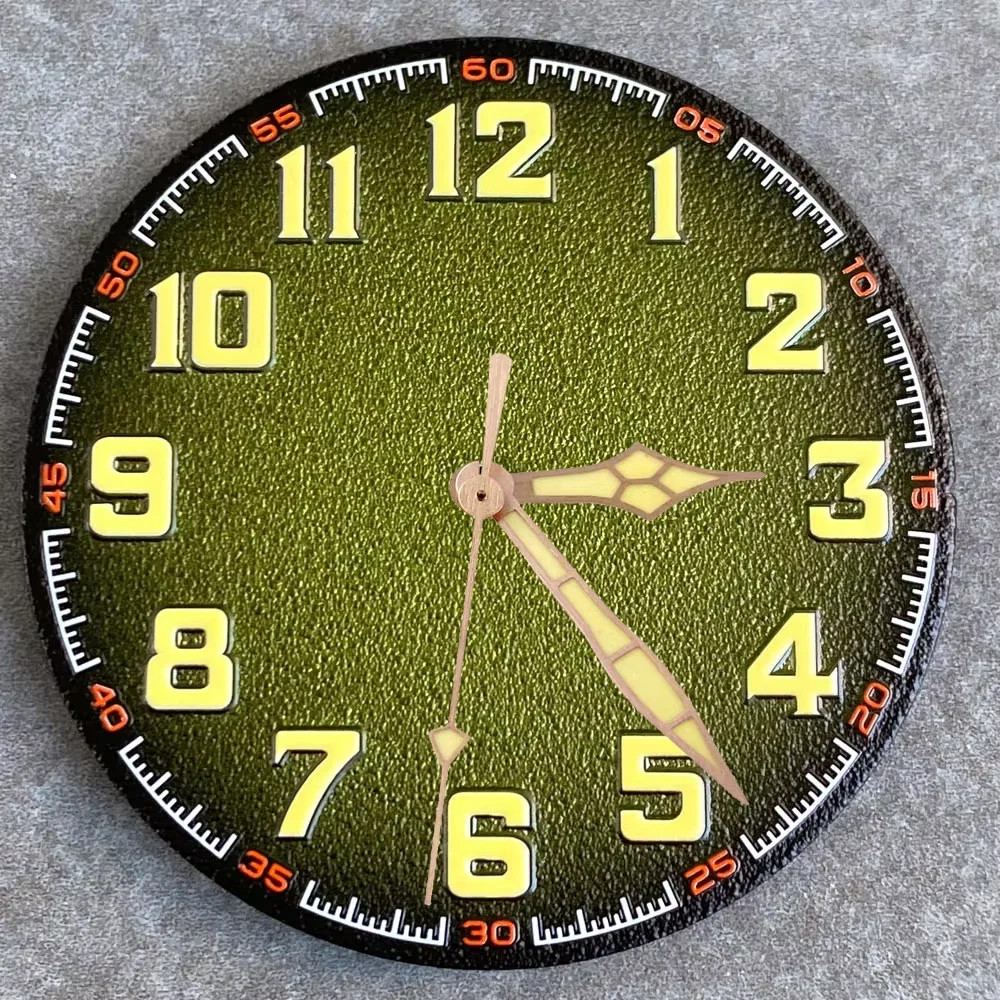 Tandorio 40.5mm Matte Watch Dial Replacement Parts Fit NH35 NH36 ETA2824 PT5000