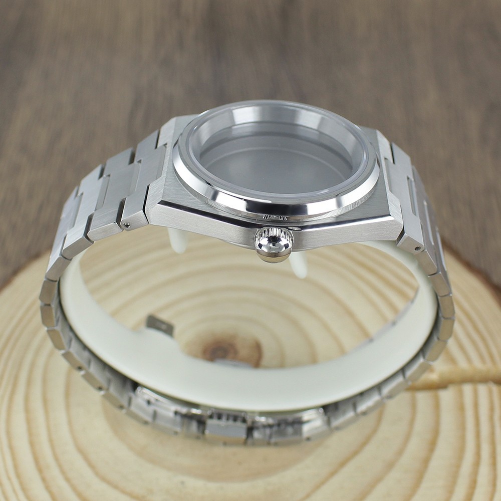 40mm Steel Watch Case Modify PRX Mod Sapphire For Seiko NH35 34 NH36 38 Movement