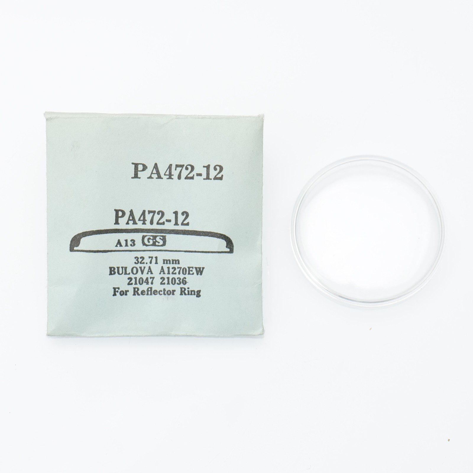 G-S Acrylic Watch Crystal PA472-12 BULOVA A1270EW – 32.71mm Watchmakers (PA1D14)