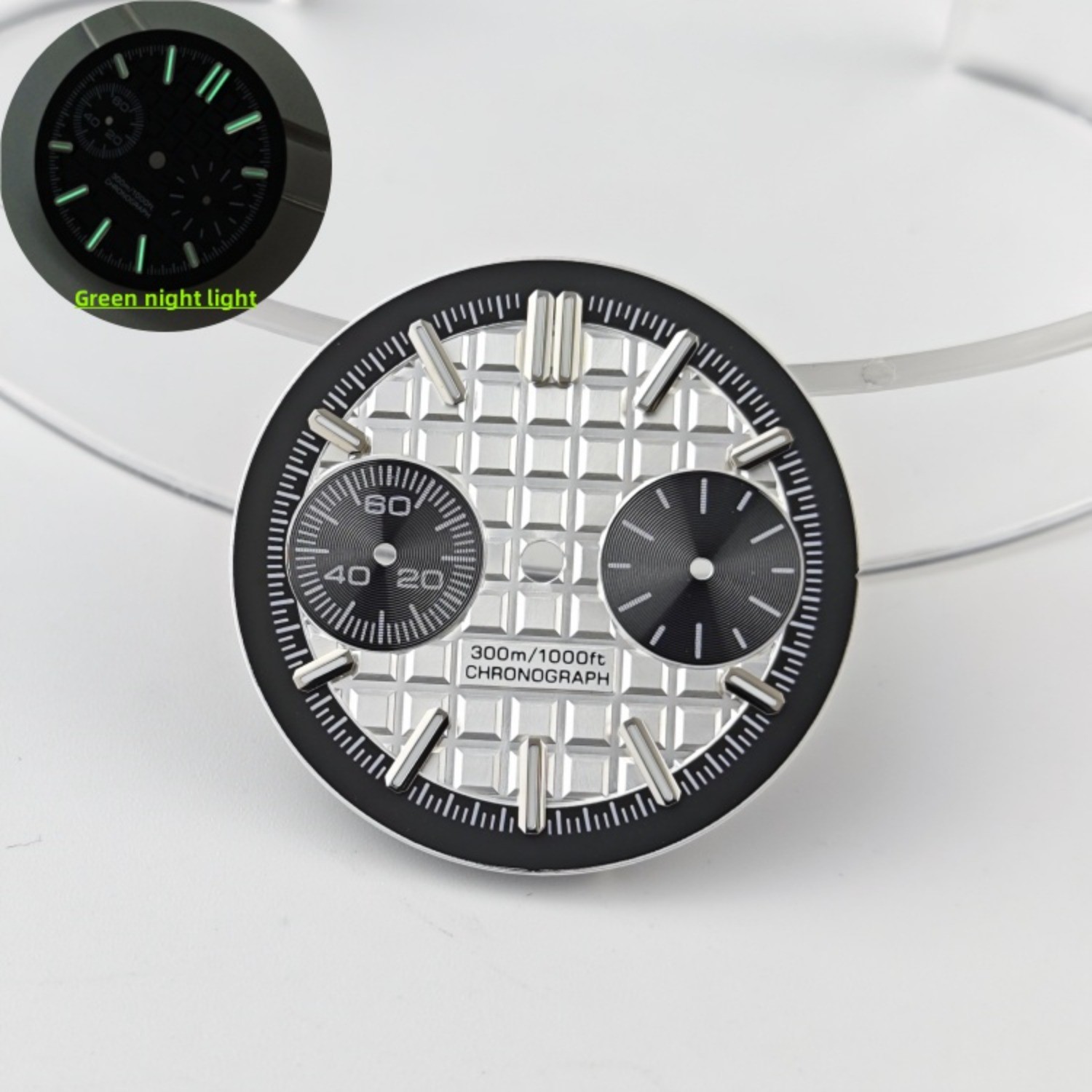 VK64 Dial 30mm White Orange Fit VK64 Movement Watch Accessories Watch Dial