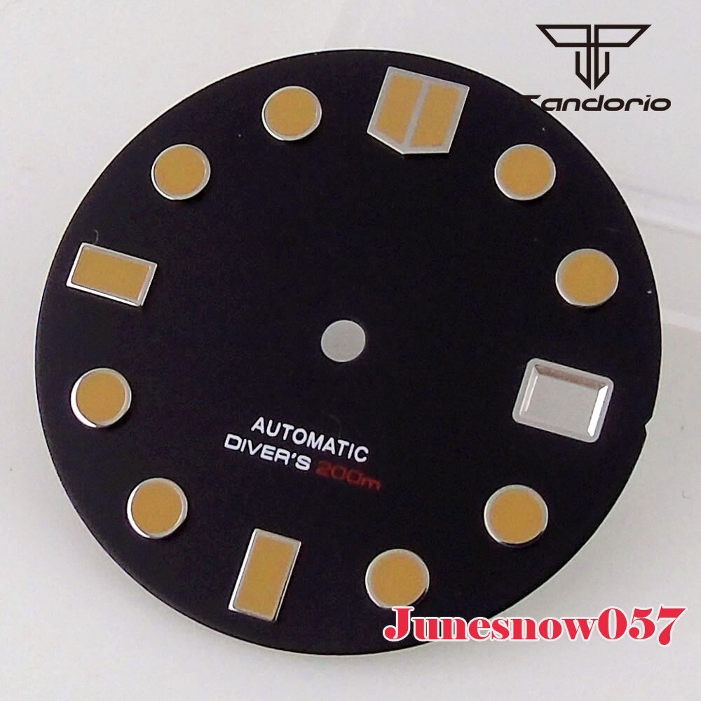 Accessories Parts 29mm Sterile White/Black Men Watch Dial Fit NH35A NH36A SKX007
