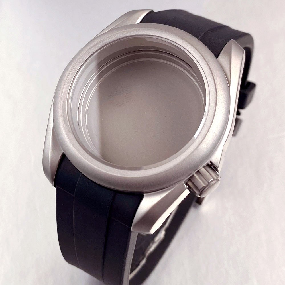 200M Diving Stainless Steel Watch Case 40mm Sandblast Brushed Fit NH34 NH35 NH36