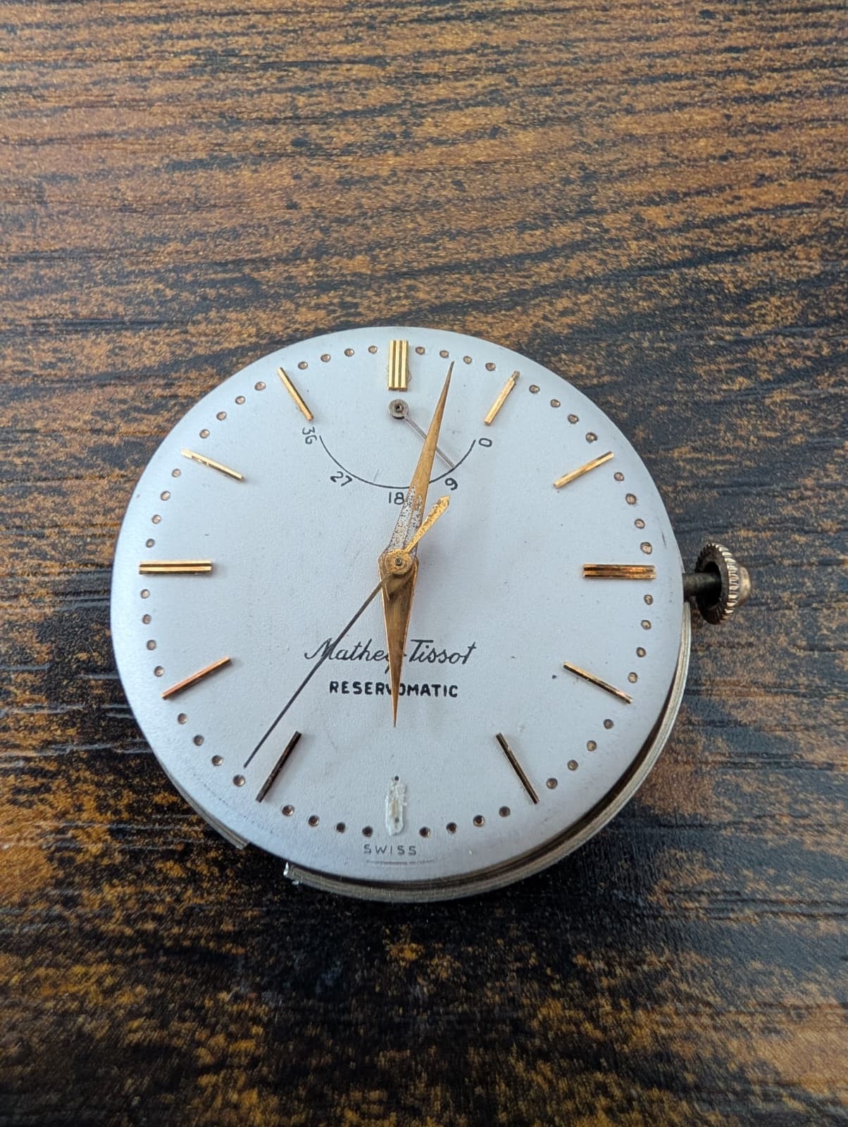 MATHEY-TISSOT AUTOMATIC WATCH MOVEMENT – FOR PARTS OR REPAIRS