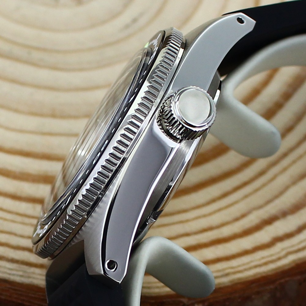 40mm Watch Case Strap Modify Seiko 62MAS Mod Steel Sapphire For NH35 34 NH36 38