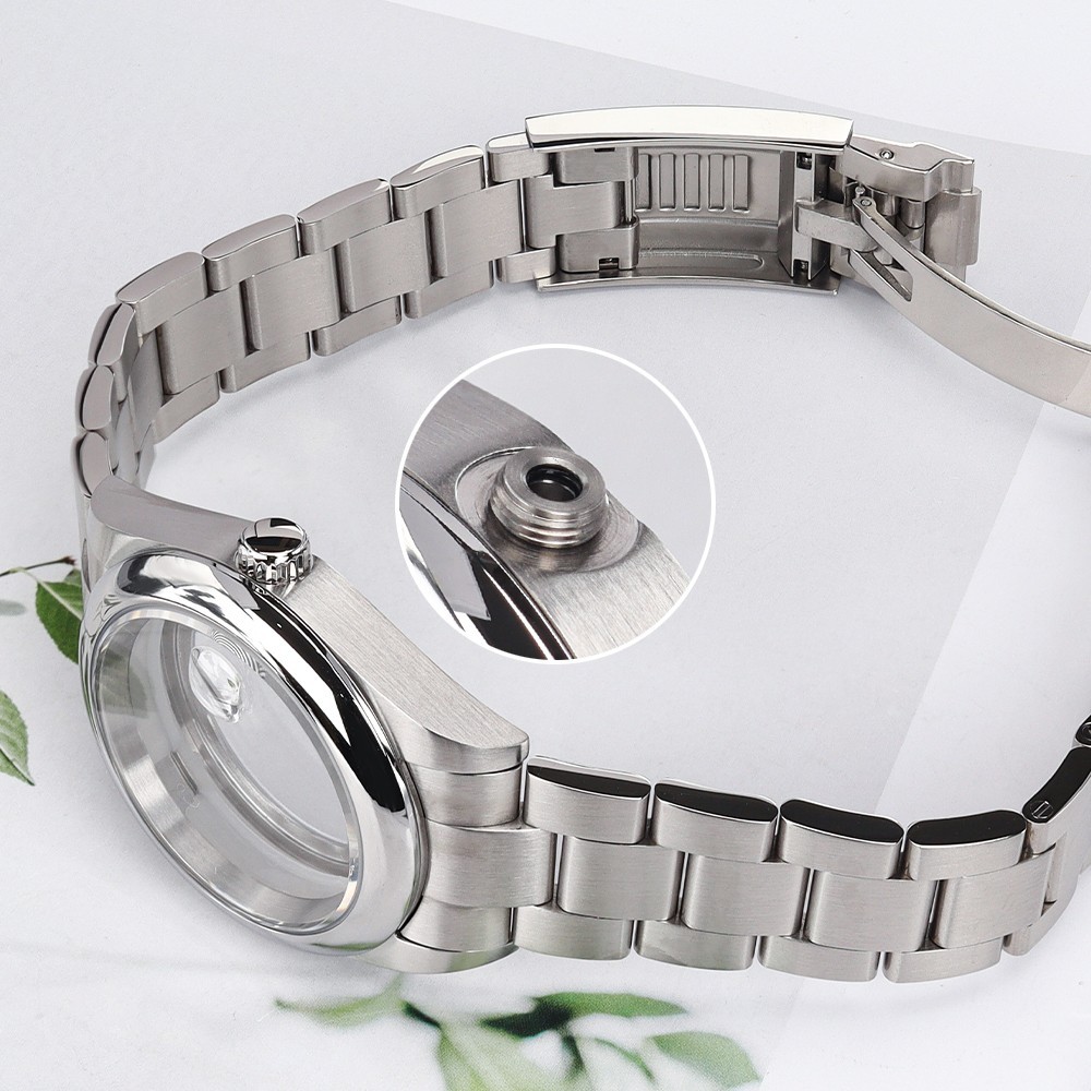 36mm/39mm Oyster Perpetual Watch Case Bracelet Steel For Seiko NH35 36 Movement