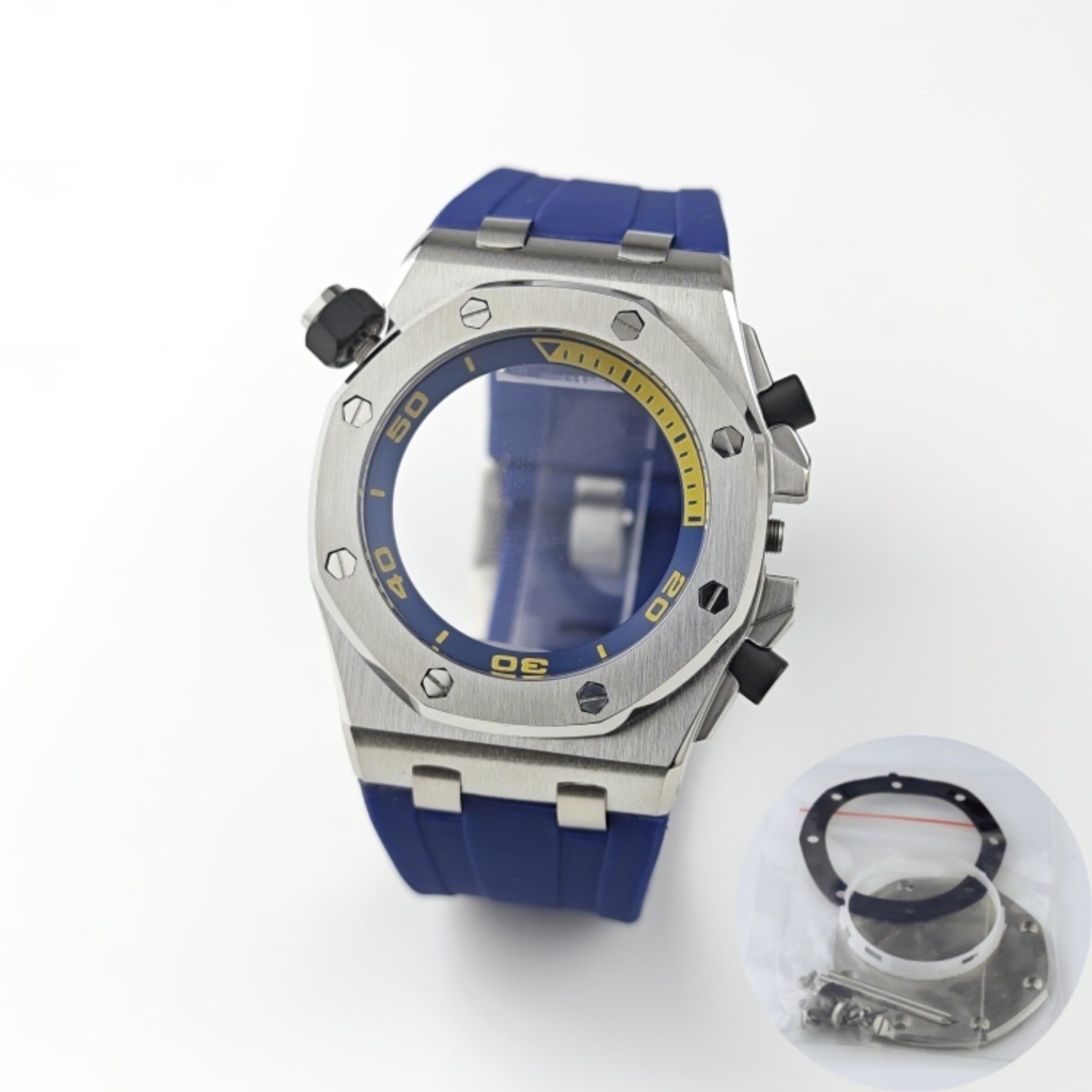 VK64 Dial 30mm White Orange Fit VK64 Movement Watch Accessories Watch Dial