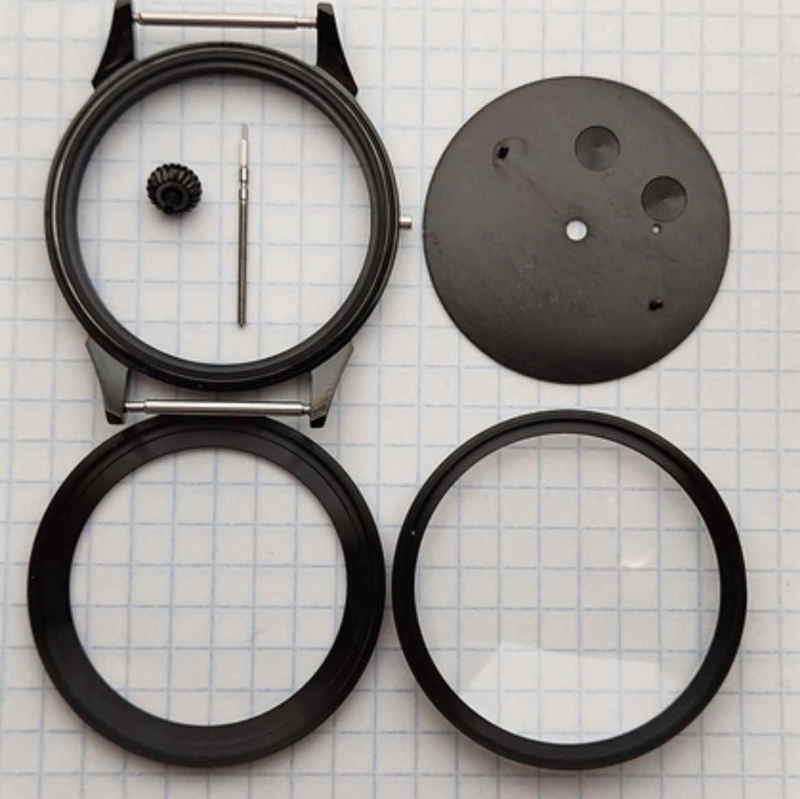 Molnija Marriage Watch Parts Set – Case Dial Hands – No Movement – Aftermarket