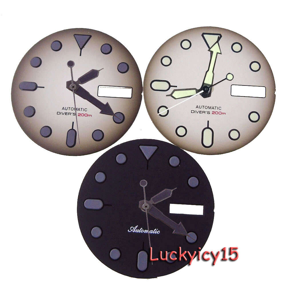 Tandorio 29Mm Orange Black Grey Watch Dial Fit Nh36 Nh36A Automatic Watch Parts