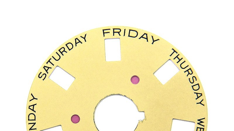 Genuine Rolex 3055 Caliber Beige Day Date Disc for Watch Model 18038 18048 18078