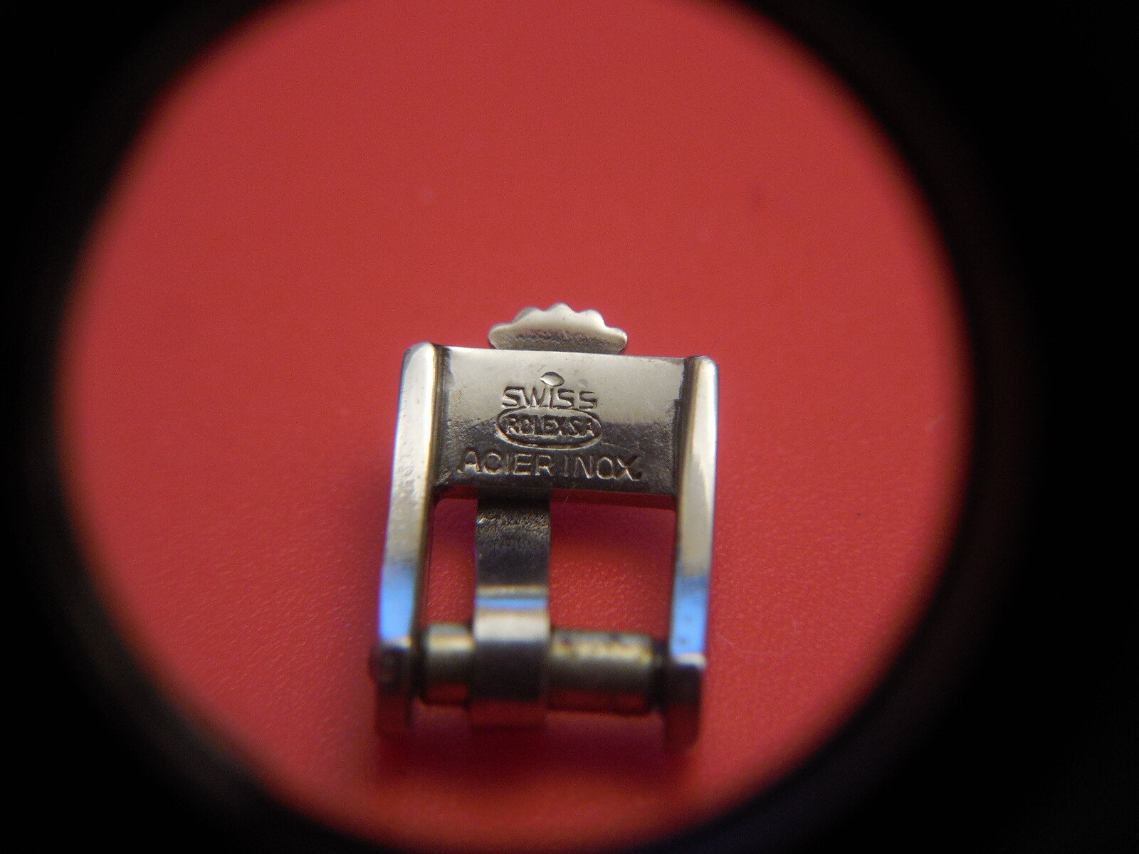 ROLEX YELLOW STEEL 6MM / 8MM BUCKLE FOR LADIES LEATHER STRAP BAND BRACELET