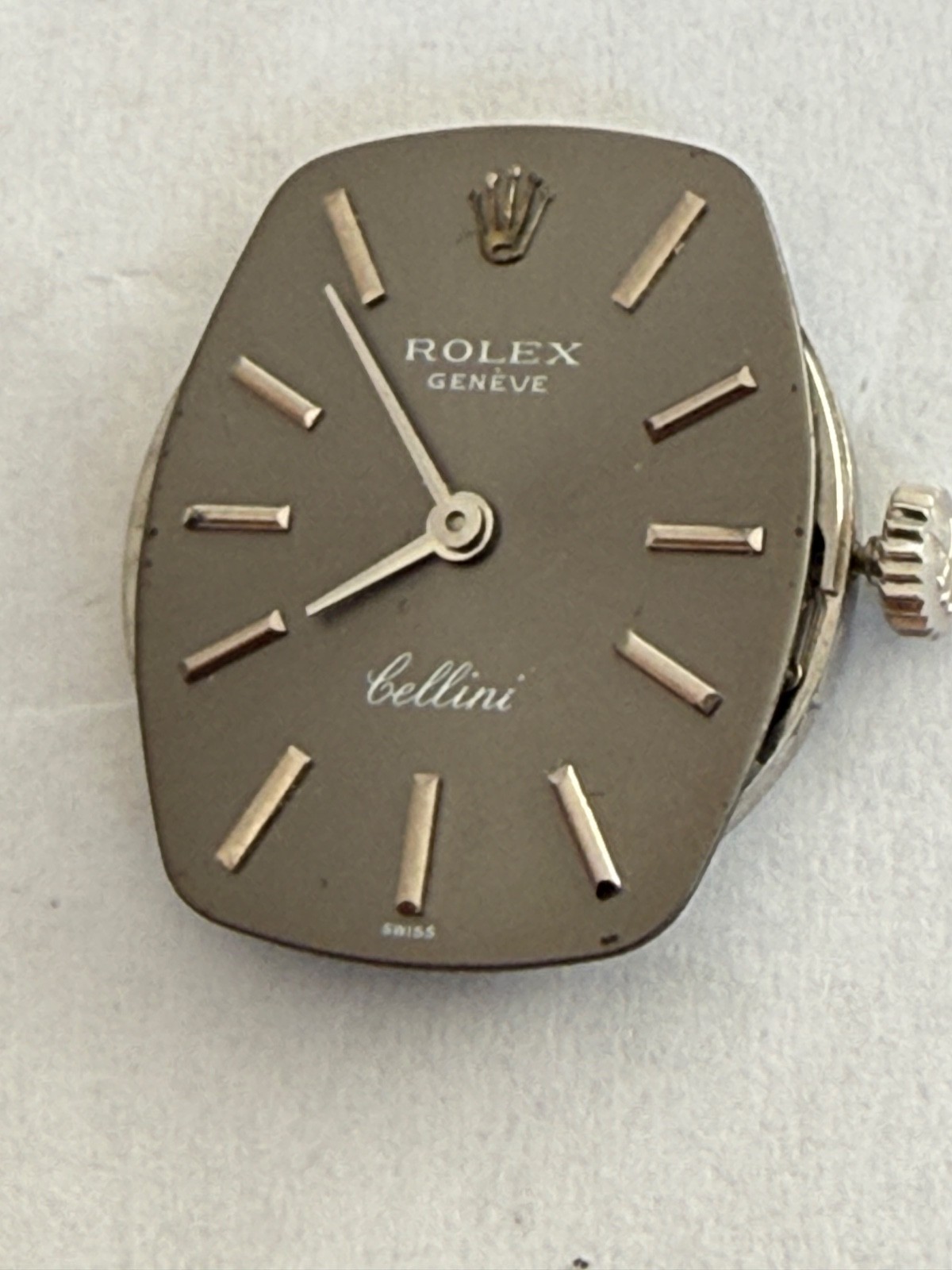 ROLEX Cellini Movement Cal.1600 Hand Ladies gray Dial size 19mmx 23mm working