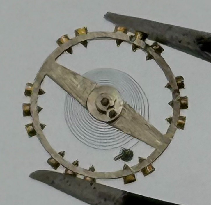 Buser 15 Balance Wheel Complete And Spring Pour Watch Movement Parts Vintage NOS