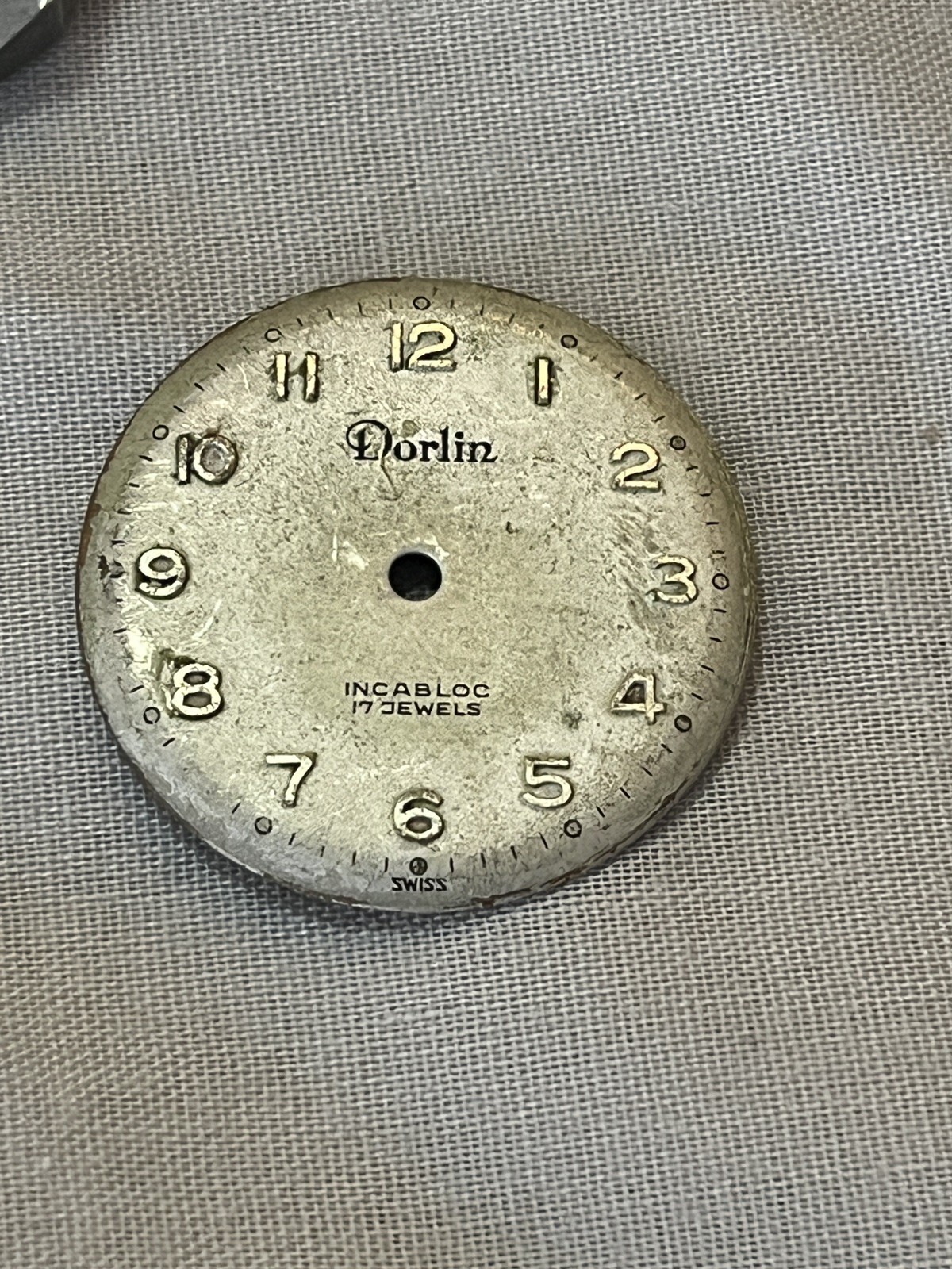 Vintage Dorlin Wristwatch Dial for movement AS1187- 1194 w/2 Dial Feet