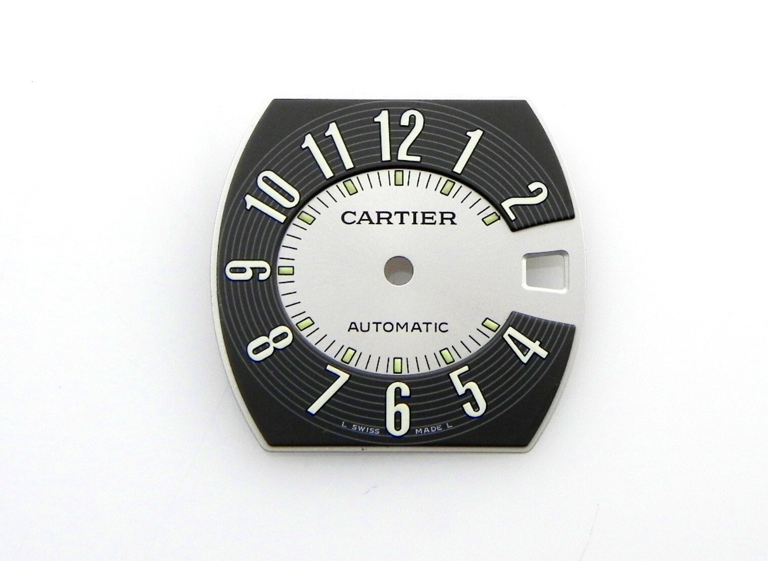NEW GENUINE LARGE CARTIER ROADSTER BLACK/GRAY TUXEDO DIAL MODEL 2510
