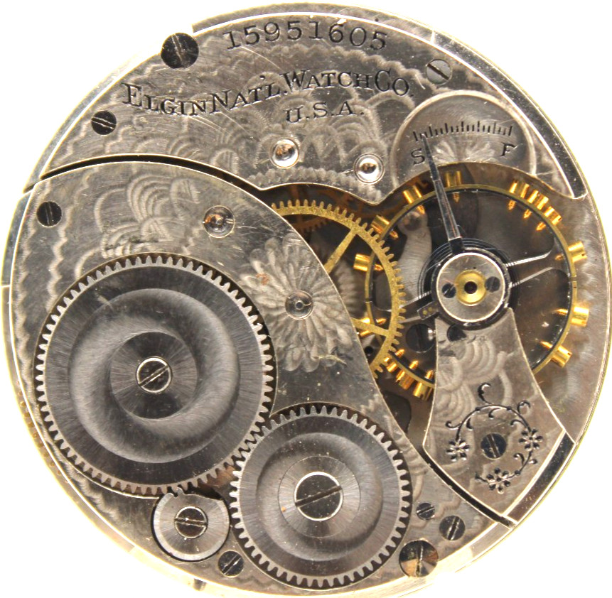 1911 ELGIN POCKET WATCH MOVEMENT 15951605 GRADE: 303 12s 7j (BF2)