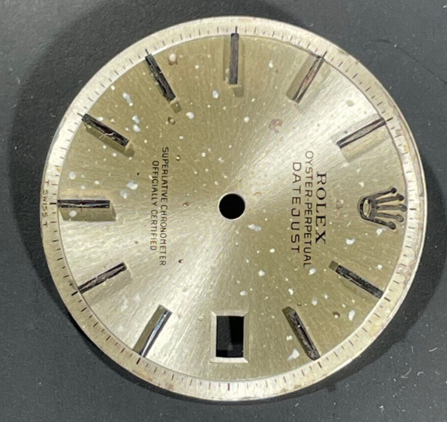 Vintage Rolex Oyster Perpertual Datejust Watch Dial For 36mm Case 1601 1603 1600