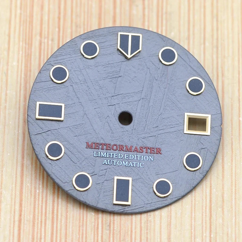 Meteorite Style Watch Dial for NH35 NH36 7S26 28.5mm Gray Repair Replace Premium