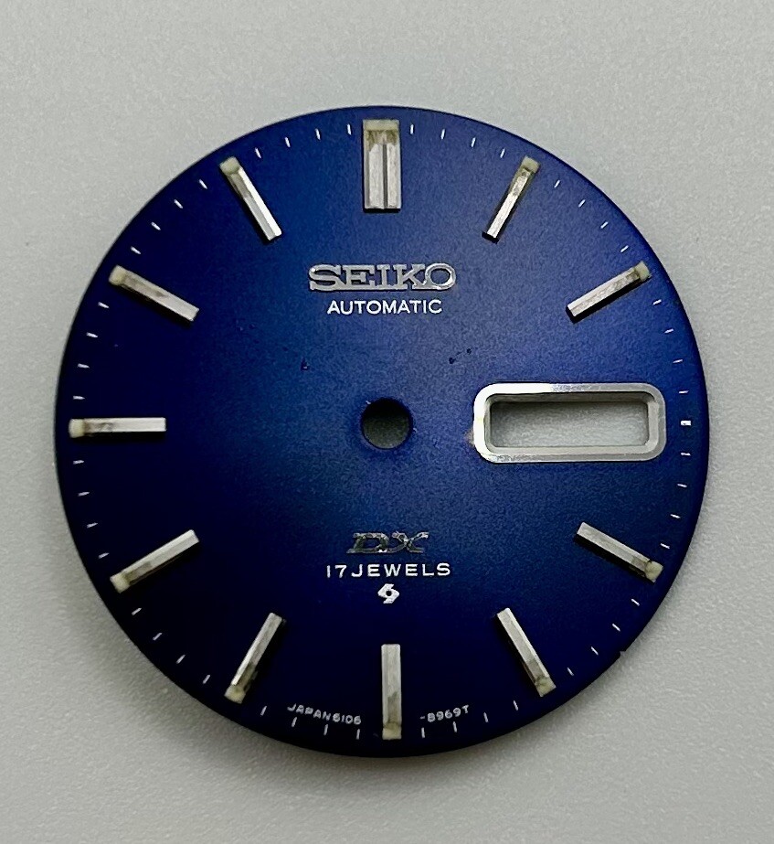 Used Genuine Vintage Seiko DX Automatic 6106-8729 Blue Color Dial Part