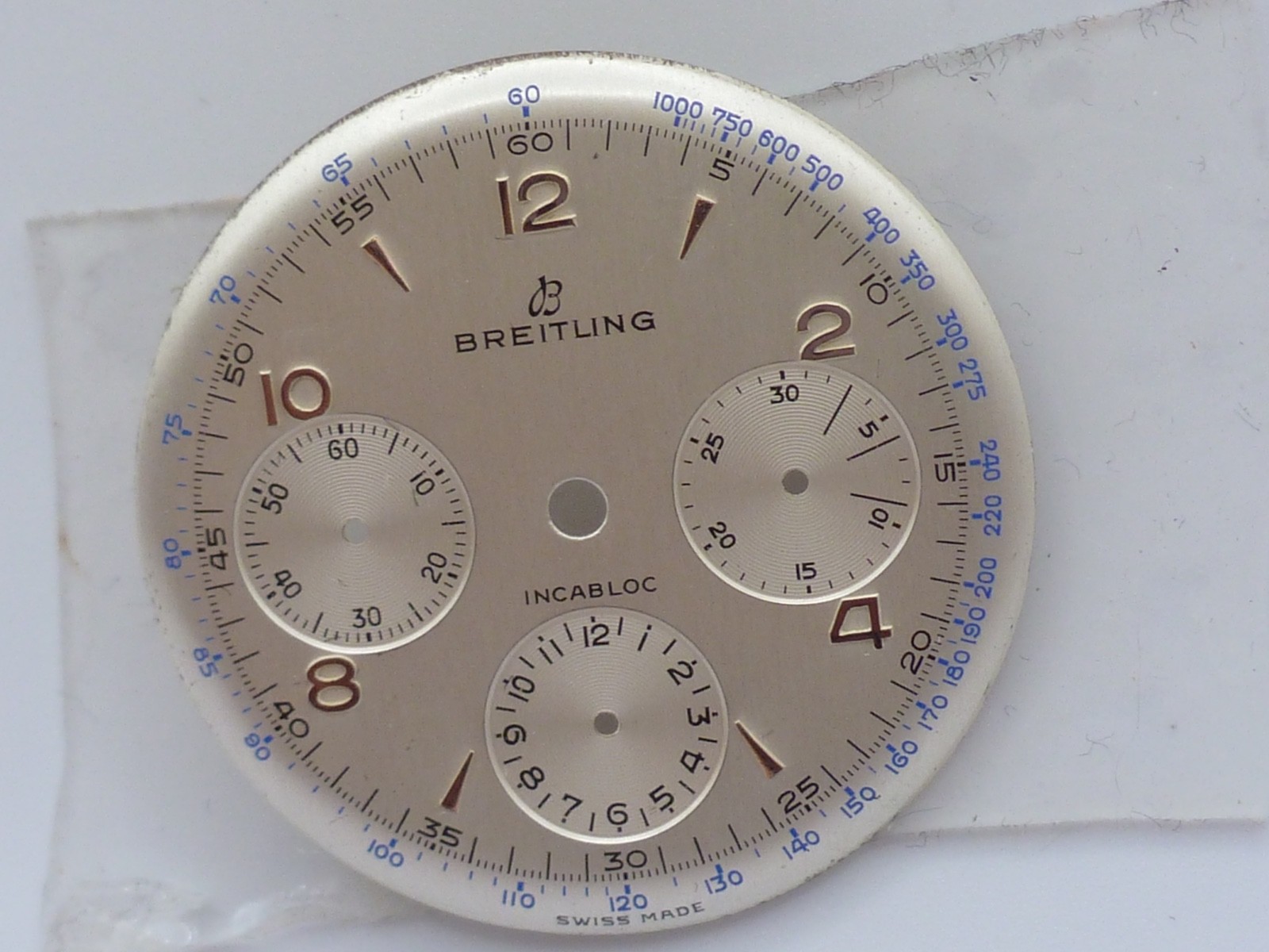 Vintage Breitling Premier Chronograph 787 dial 32,5mm Original gold index