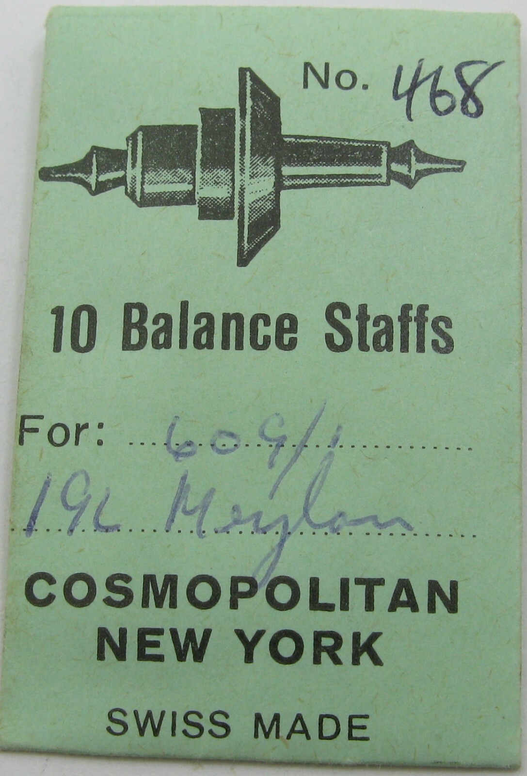 Meylan 19 L 609 1 staff balance #723 * Cosmopolitan NEW YORK 468 *