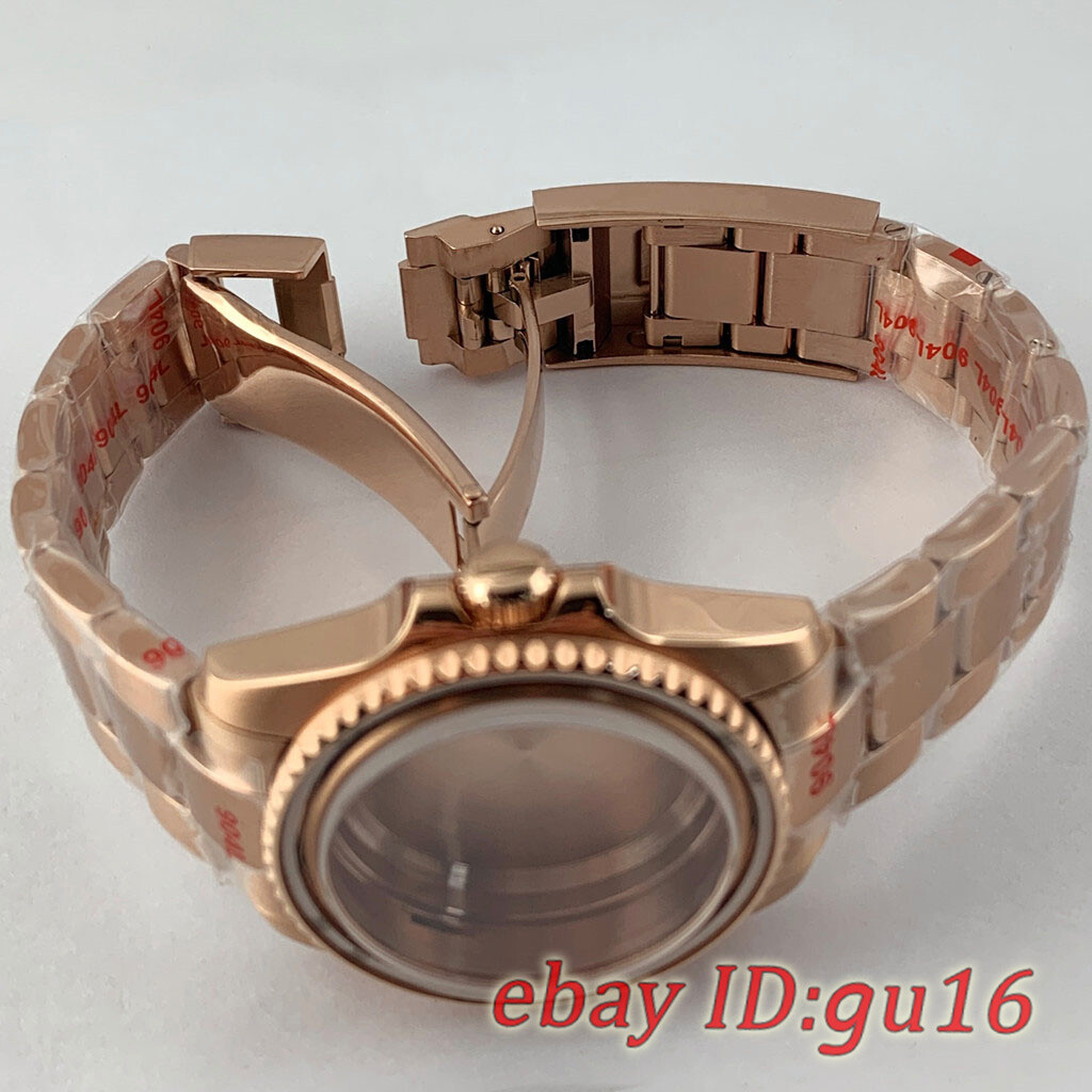 36mm Rose gold watch case Fit NH34 NH35 NH36 Miyota8215 821A ETA2836 2824 PT5000