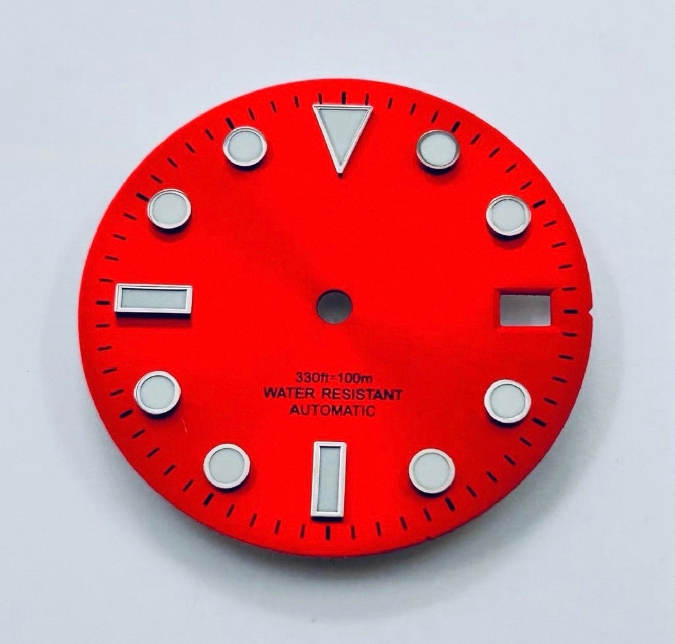 28.5mm Luminous Date Metallic Red Watch Dial for NH35