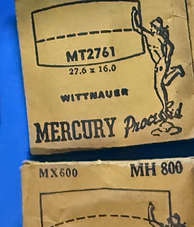 Mercury MT2761 Wittnauer vintage watch crystal NOS 27.6 x 16.0 mm