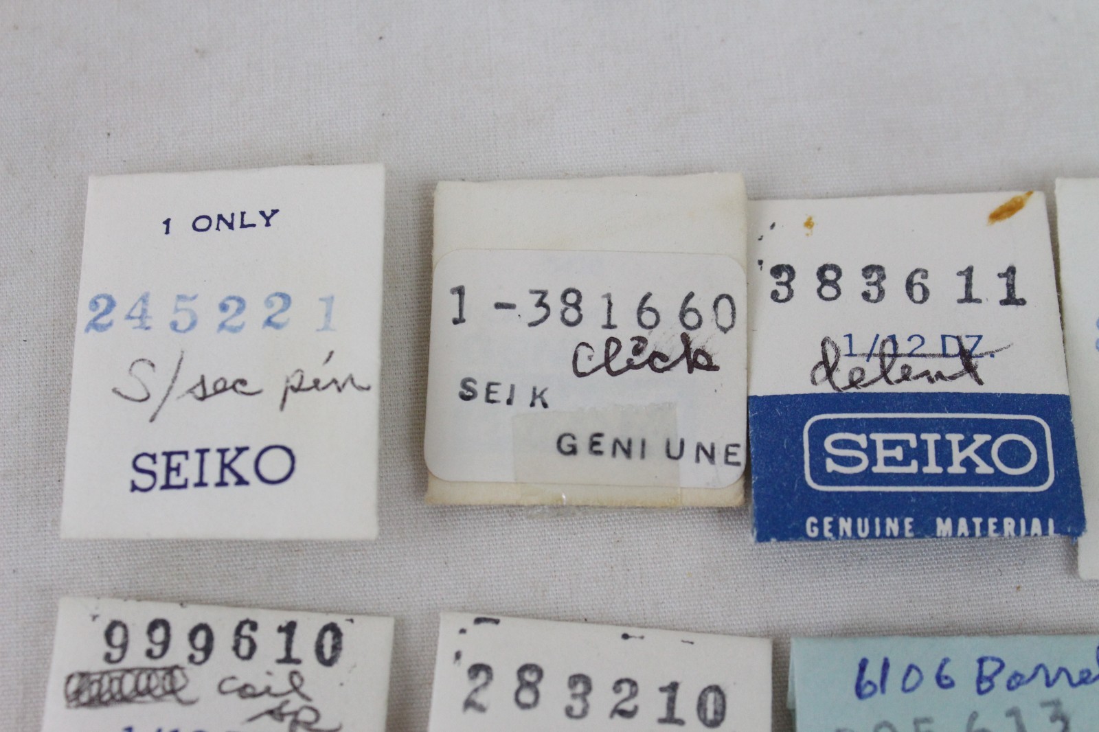 10 Seiko Vintage NOS Watch Parts Lot Coil Spring Wristwatch Detent Click Pin OEM