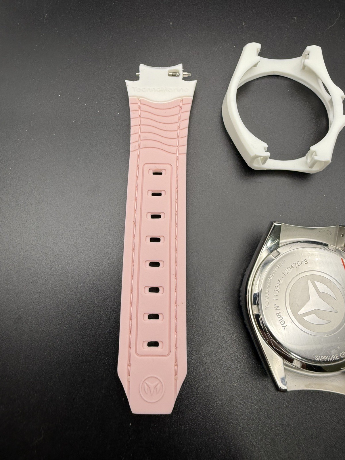 Techno Marine watch women pink With Sapphire Bezel Not Working – Needs repair C2