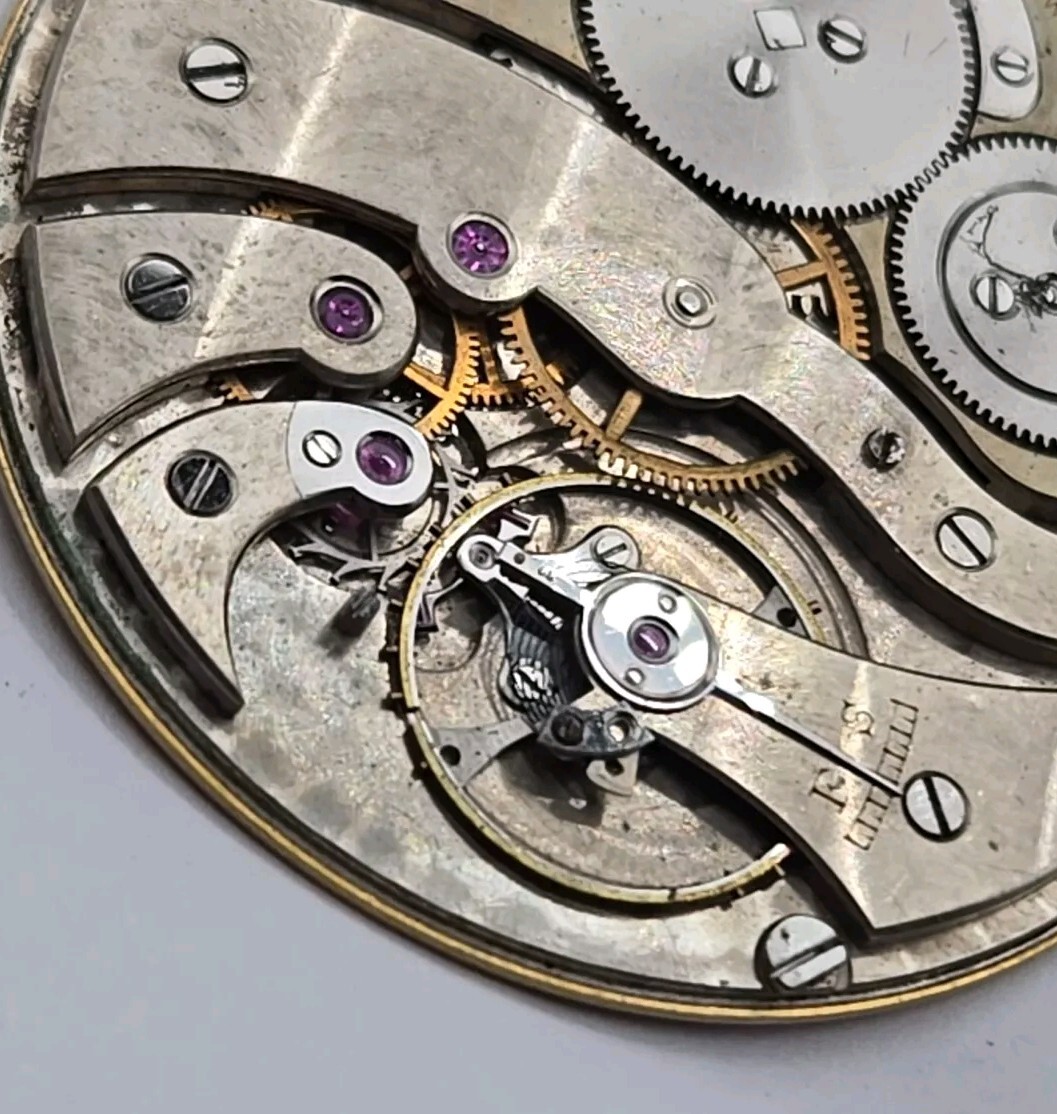 Antique 3mm Thin Touchon & Co Pocket Watch Movement For Repairs 42mm