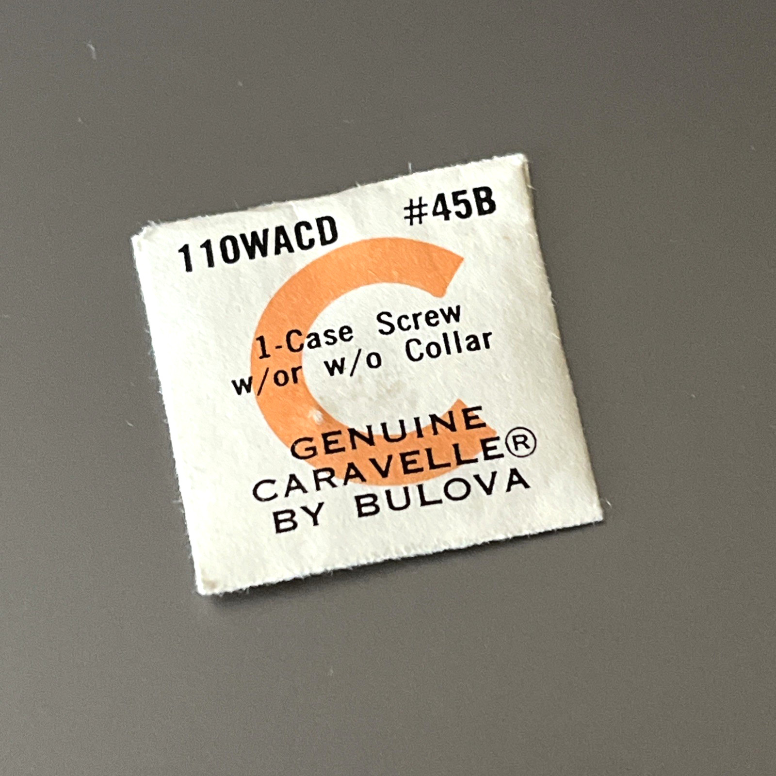 Bulova Caravelle 11OWACD Watch Movement Part #45B 1 CASE SCREW w/ or w/o Collar