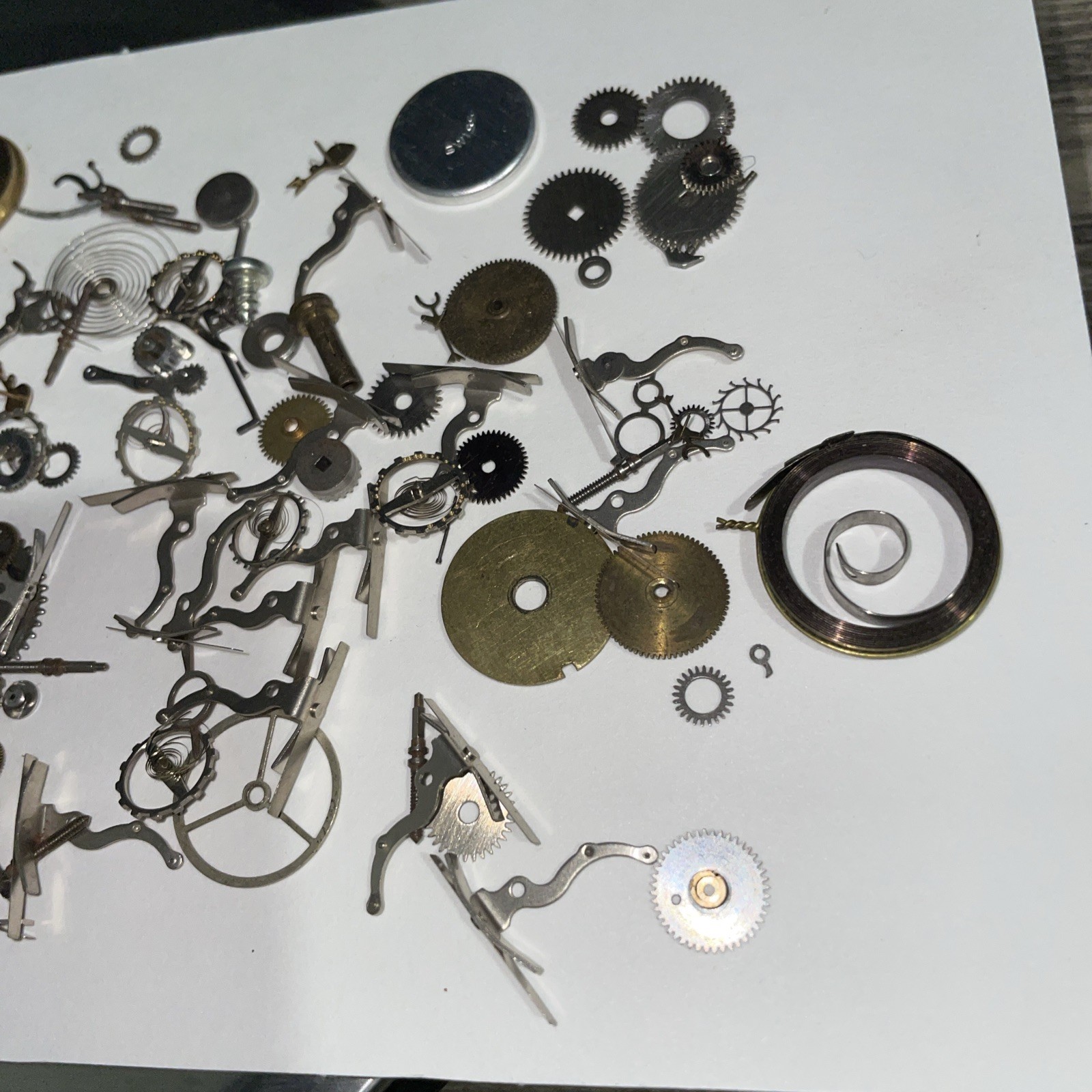 Vintage Watch Parts Lot Gears, Wheels, Cogs Case Steampunk Crafts Repair (50g)