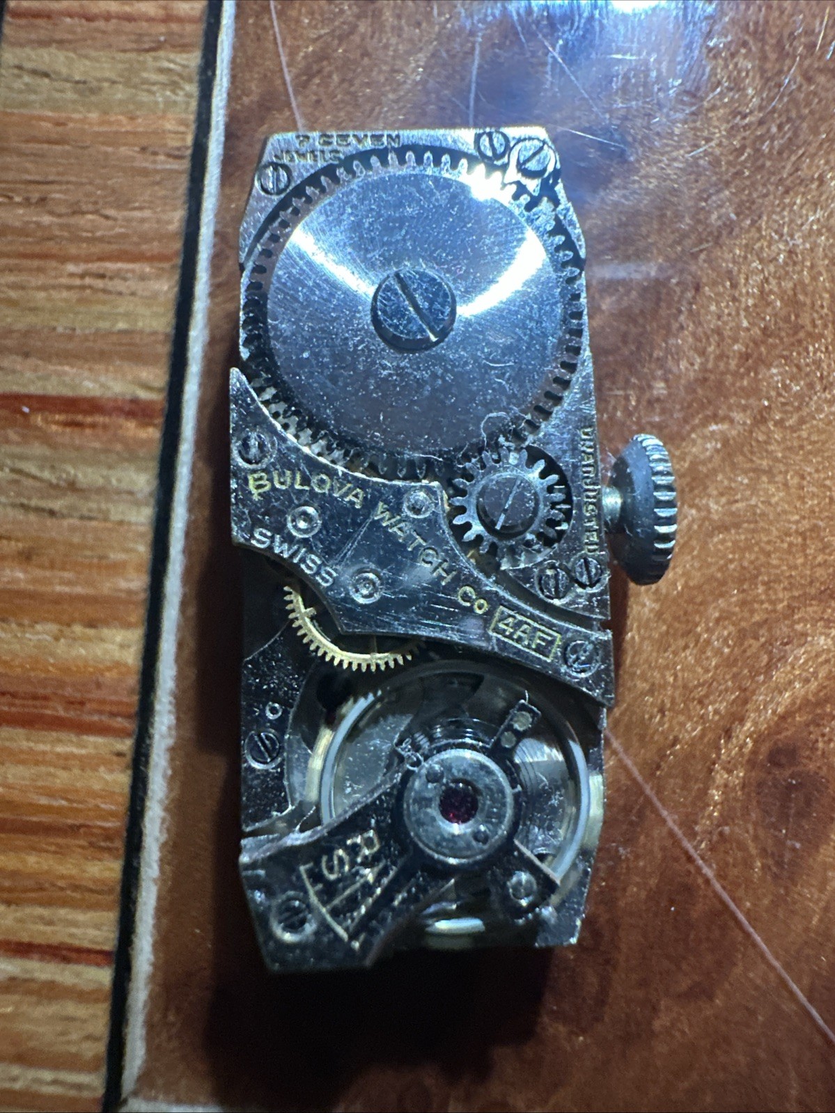 1935 Bulova Watch Co Ladies Cal 4AF 7 Jewels Baguette Movement, Dial & Hands !!