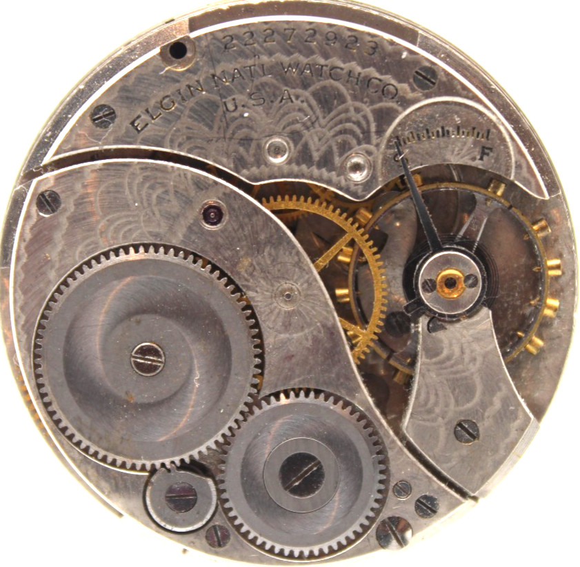 1920 ELGIN POCKET WATCH MOVEMENT 22272923 GRADE: 303 12s 7j (KF3)