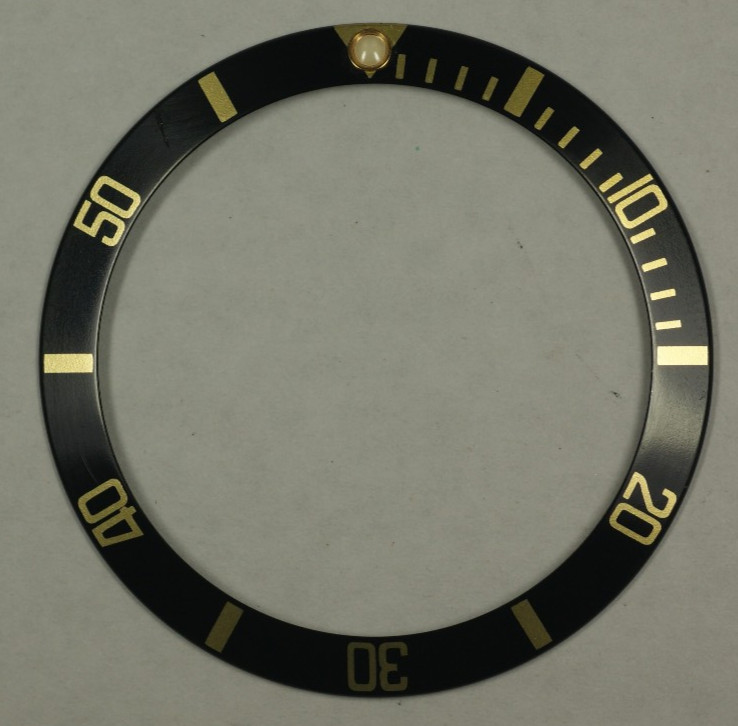 Rolex Original 315-16808-1 Submariner 18K 16613 16618 Black Yellow Bezel Insert