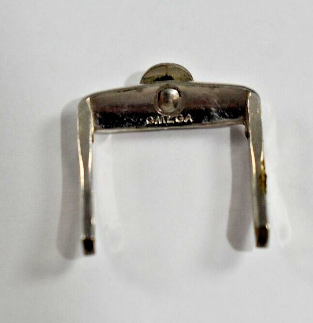 Vintage Omega Stainless Steel Wrist Watch Band Buckle 12.95mm No Tongue lot.z