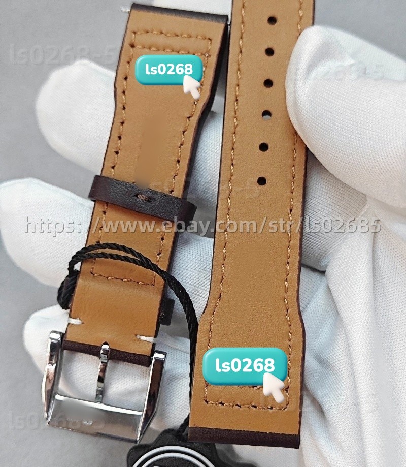 DIY 43mm stainless steel kit with dial, strap, and hands suitable for 7750