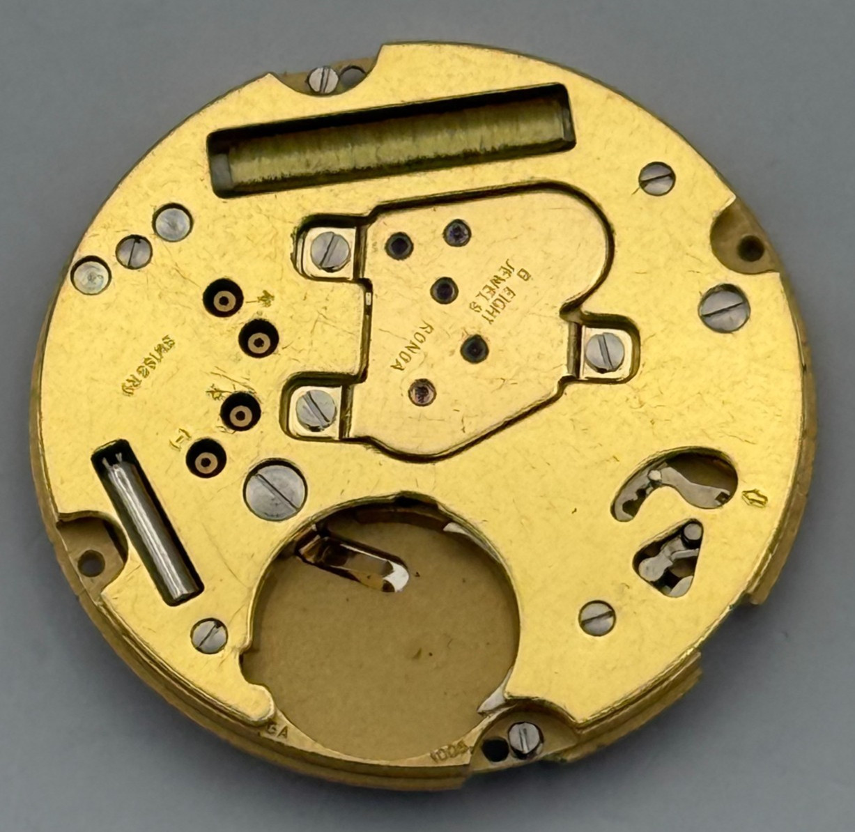 Ronda 1006 Watch Movement Quartz Swiss Date 8 Jewels Vintage Parts Repair 23.8mm